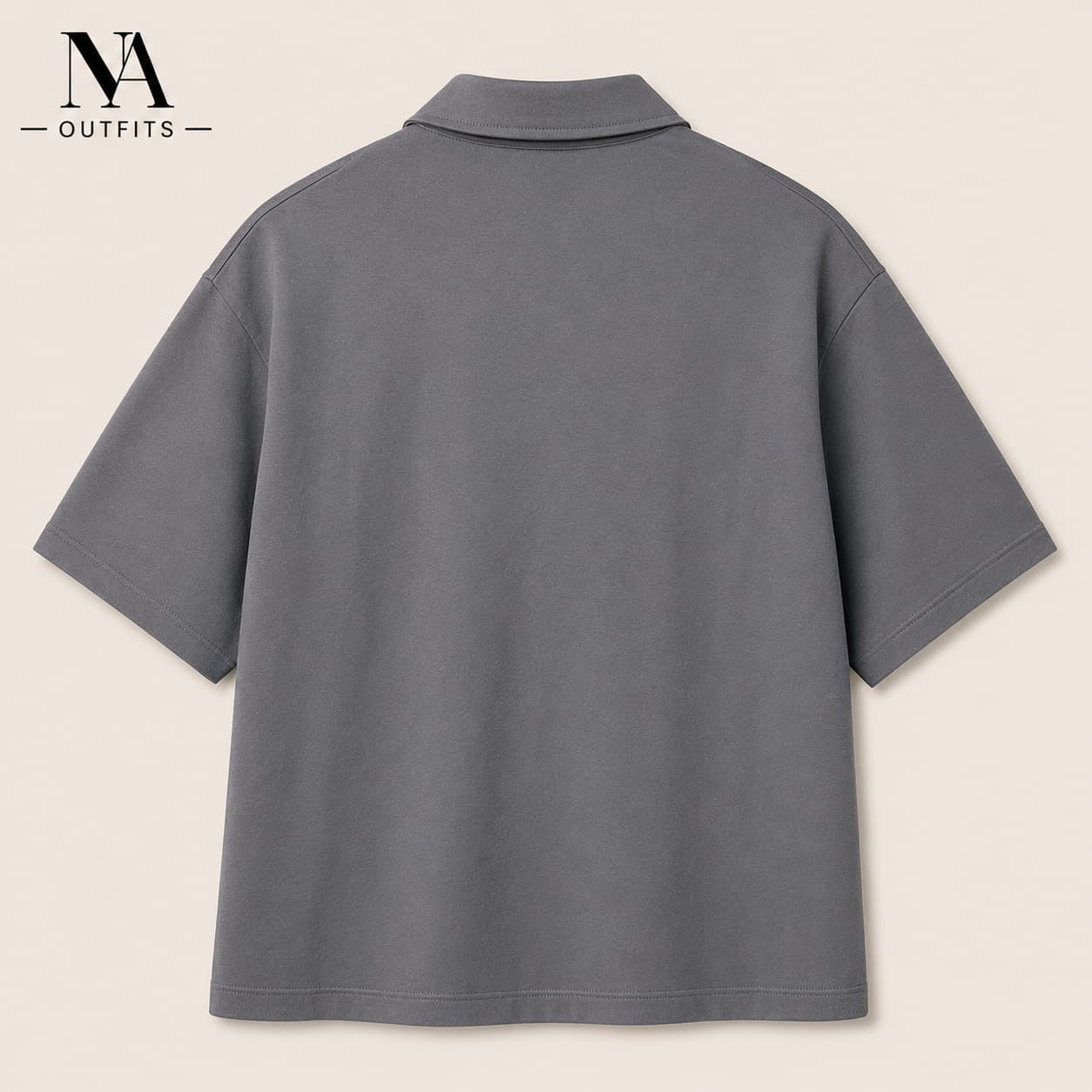 Double pocket grey zipper top