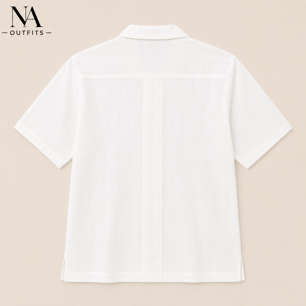 White Classic Resort Collar Shirt