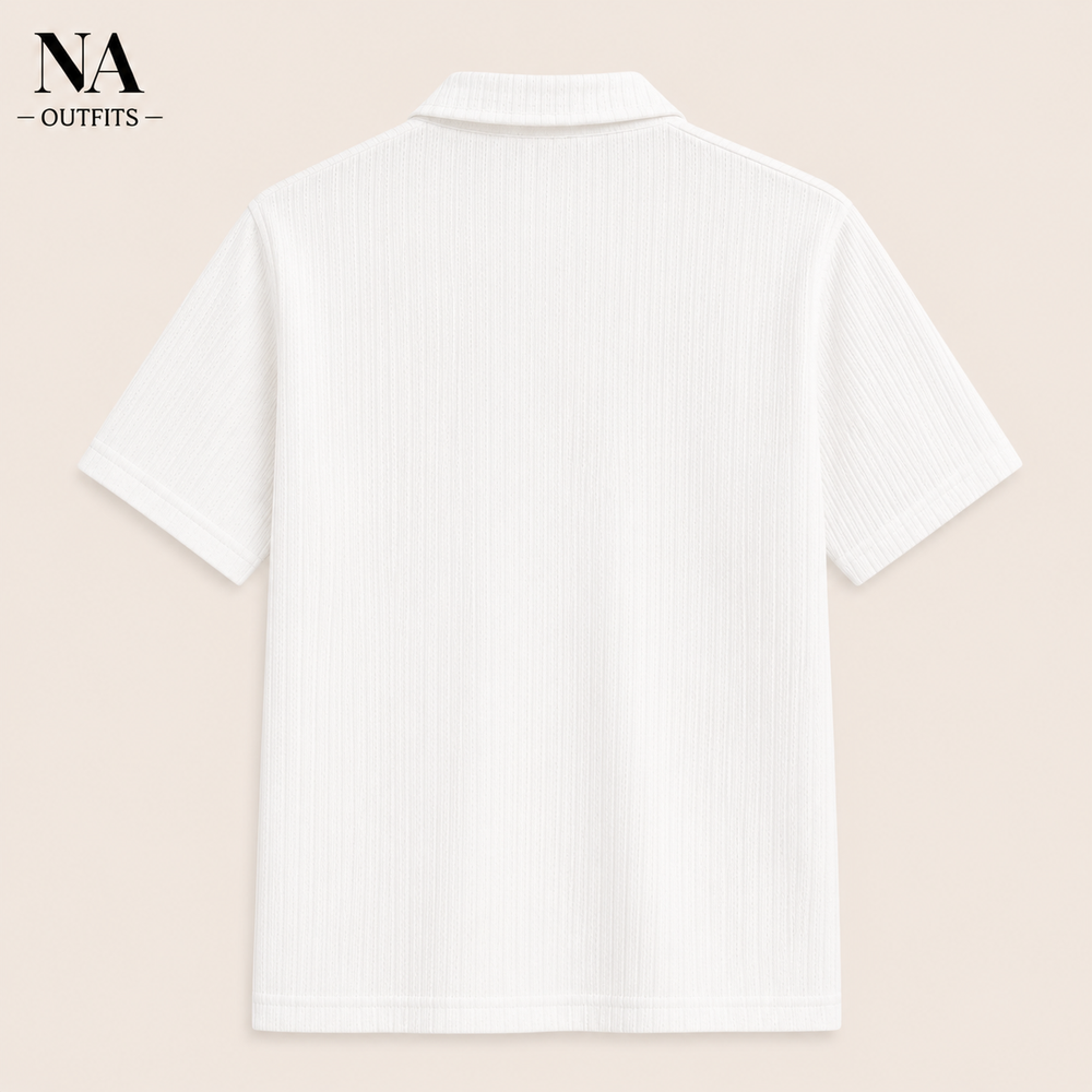 White Buttoned Polo