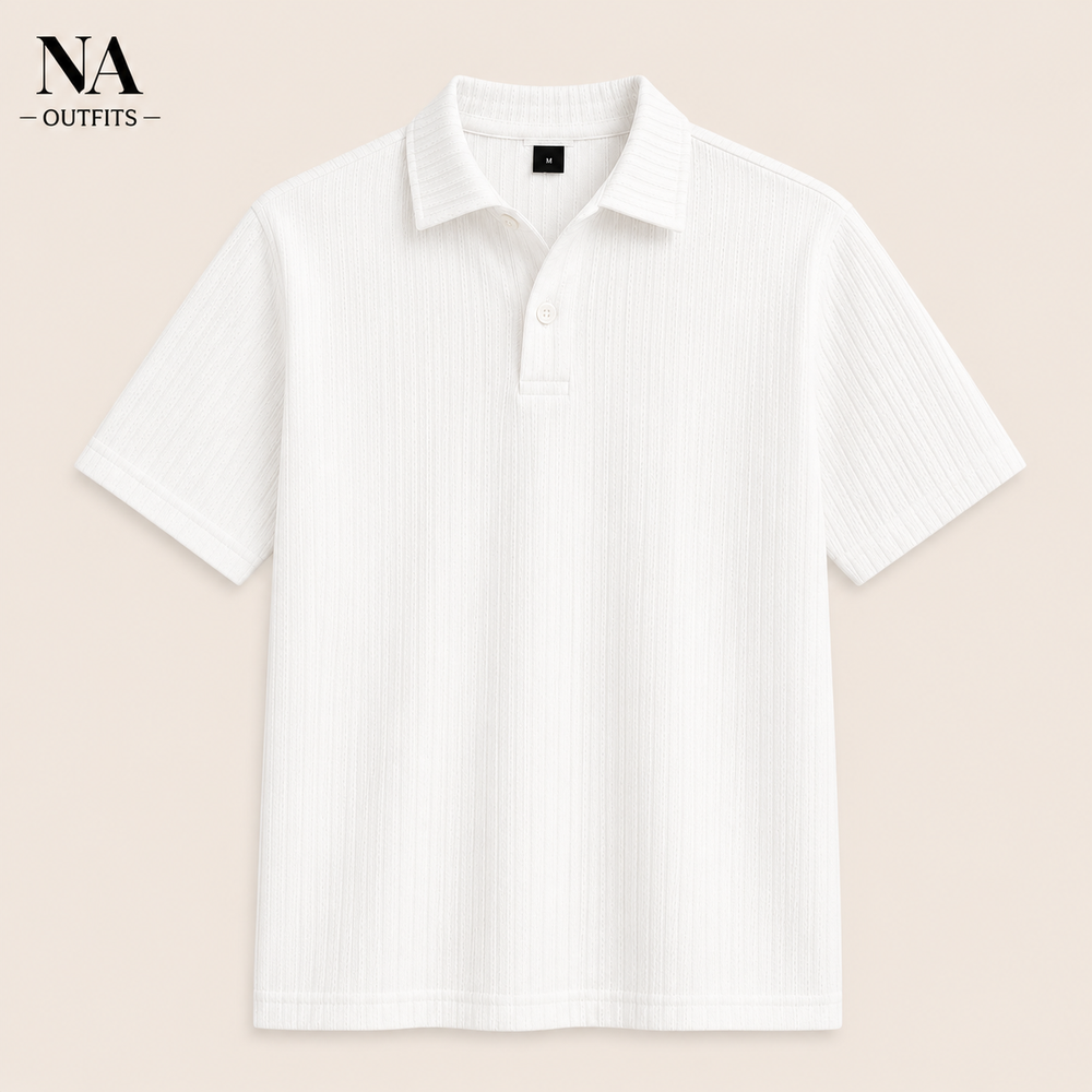 White Buttoned Polo