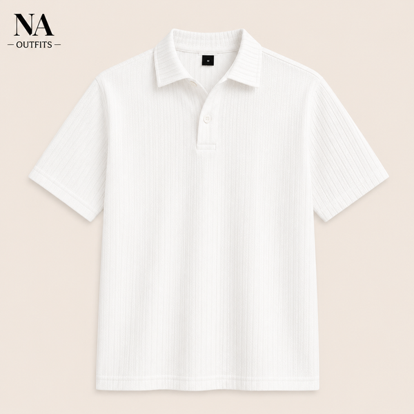 White Buttoned Polo