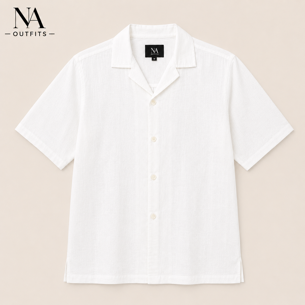 White Classic Resort Collar Shirt