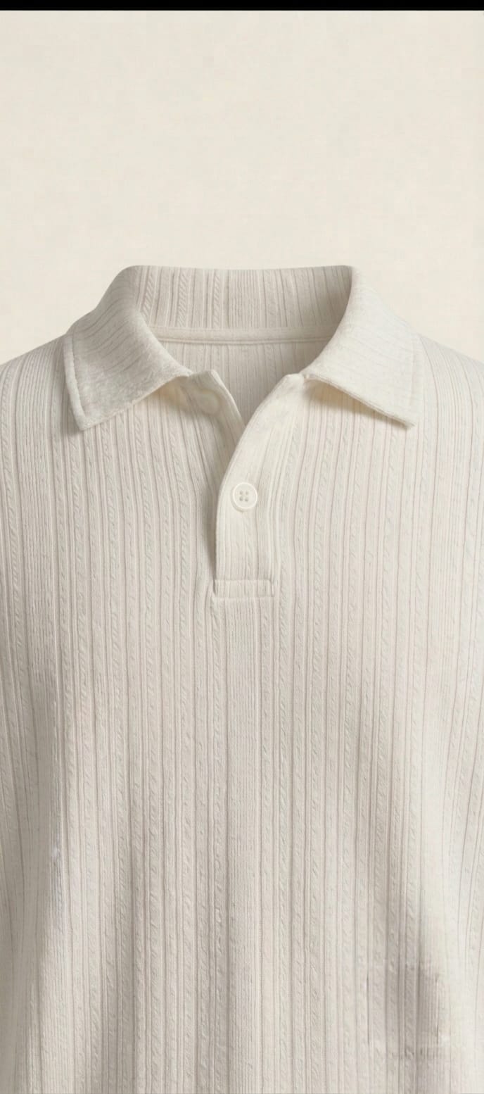 White Buttoned Polo