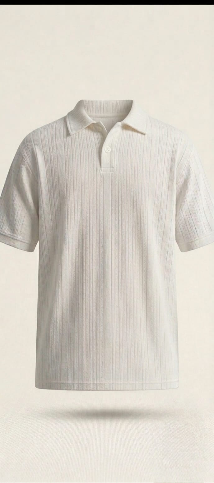 White Buttoned Polo