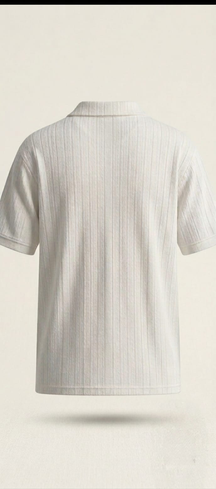 White Buttoned Polo