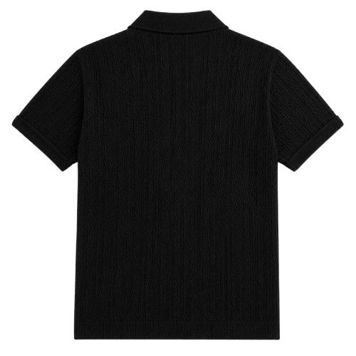 Black signature knit Polo