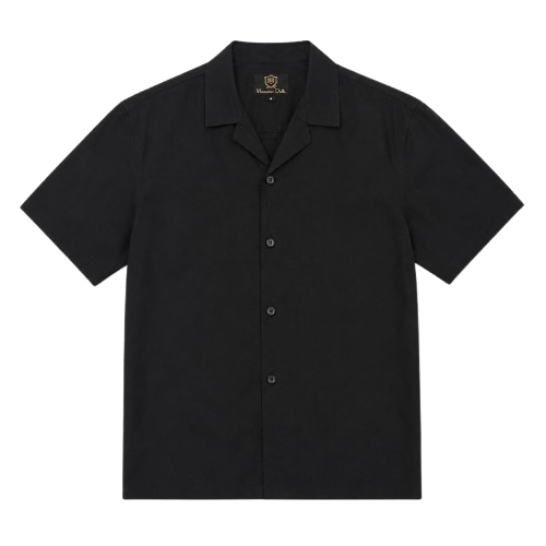 Black Resort Collar Shirt