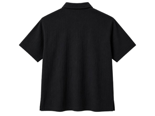 Black Buttoned Polo