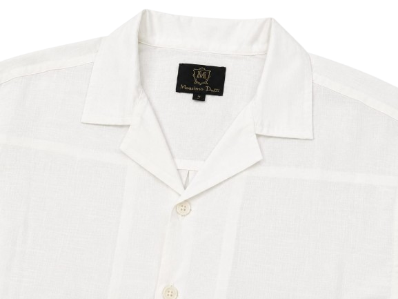 White Classic Resort Collar Shirt