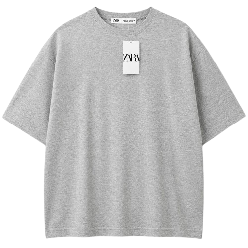 Essential Oversized Tee – Heather Grey