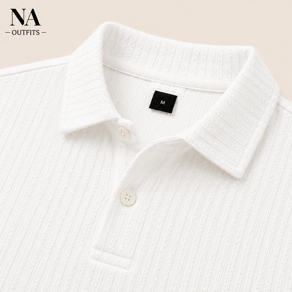 White Buttoned Polo