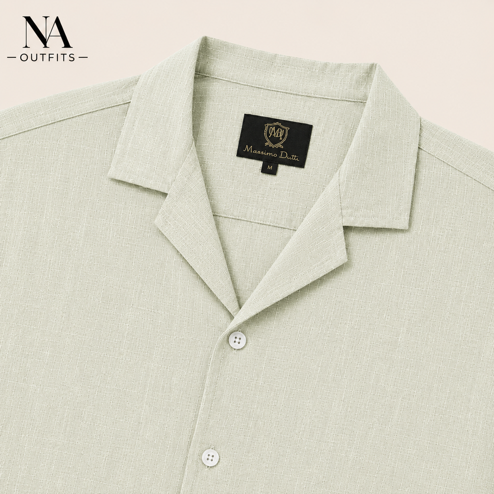 Sage Green Classic Resort Collar Shirt