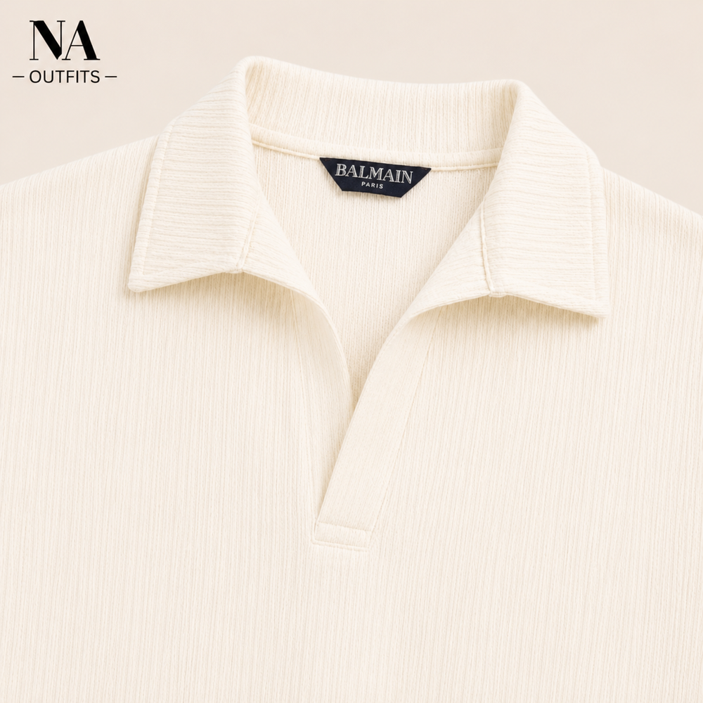 White signature knit Polo
